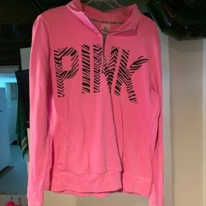VS PINK 1/4 Zip Up - Pink